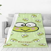 Kero Keroppi Throw Blanket Soft Plush Travel Blanket For Bedroom Living Room Couch Office All Season Gift For Women Men Girls Boys